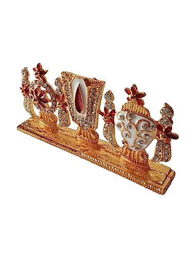Estatua BEXCO Shankh Chakra Tilak Tirupati Balaji 4"x2"x0.5" miniatura 4