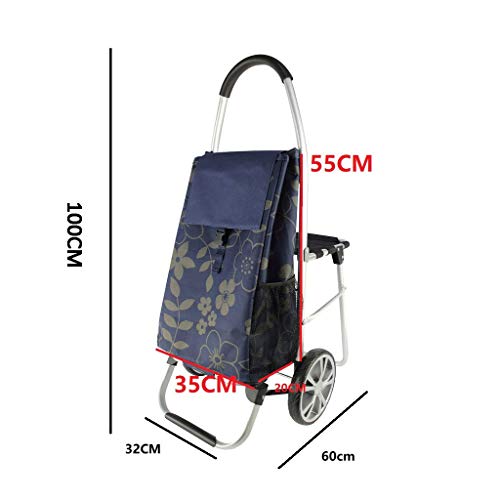 LDBDASA Klappwagen Mit Traghocker, Tragbarer Taschenkörper, Mit Mehr Platz Für Doppelte Seitentaschen Hinzufügen/a/60… – Bild 3