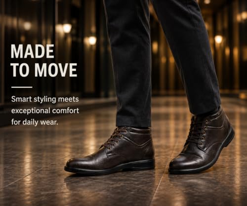 Image of Kraasa Alloy Formal Shoes for Men | Vegan Leather Lace-Up Office Shoes