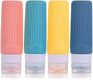 4 sztuki silikonowych butelek podróżnych 90 ml