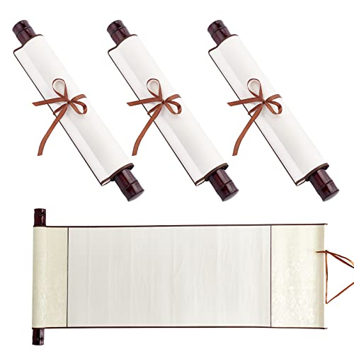 WEBEEDY 3 rollos de papel en blanco vintage en blanco con barra