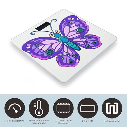 Báscula de baño digital Purple Butterfly miniatura 3