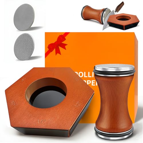 Rollschleifer Messerschärfer 12°/15°/17°/19°/22°/25° Schärfwinkel, Rollschleifer für Messer...