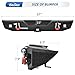 OEDRO Rear Bumper Compatible for 1987-2006 Jeep Wrangler TJ & LJ & YJ, Rock Crawler with Hitch Receiver, LED Lights & D-Rings Full Width Off Road