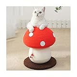 Acogedor Torre de Gato única, árbol de Gato de Hongos Rojos, Regalo para Gatitos, Postes para rascar Que no lastiman Las Garras, Soporte de Escalada para Gatos para Paly Fuerte