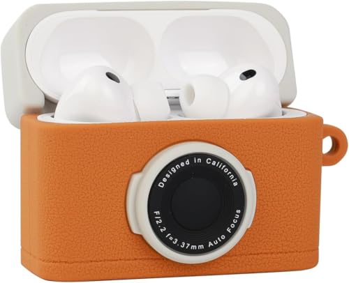 Image of Meyaar Case Compatible with Apple AirPods Pro 3 Protective Funny Cute Cartoon Slim Cover with Keychain (Camera Brown)