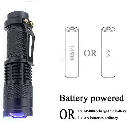 WESLITE 365nm UV Light Torch, LED Black Light Zoomable 5W UV Flashlight Ultraviolet Torches for Money Detector Document Verification Hunting Scorpions Rock Art Photography