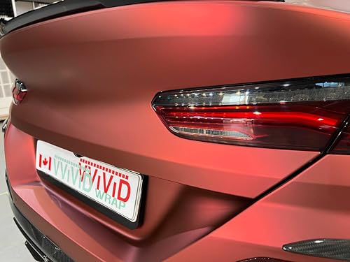 Image of ColorFusion PPF by VViViD, Satin Stealth Chrome Red Dry Apply PPF Vinyl Car Wrap Roll 1ft x 5ft