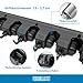 ibell 2 Stück Besenhalterung Wand, Gerätehalter Wandhalterung mit 10 Halter und 12 Haken, Besenhalter Werkzeughalter Gartengerätehalter Organizer für Zuhause Küche Badezimmer Garage Garten