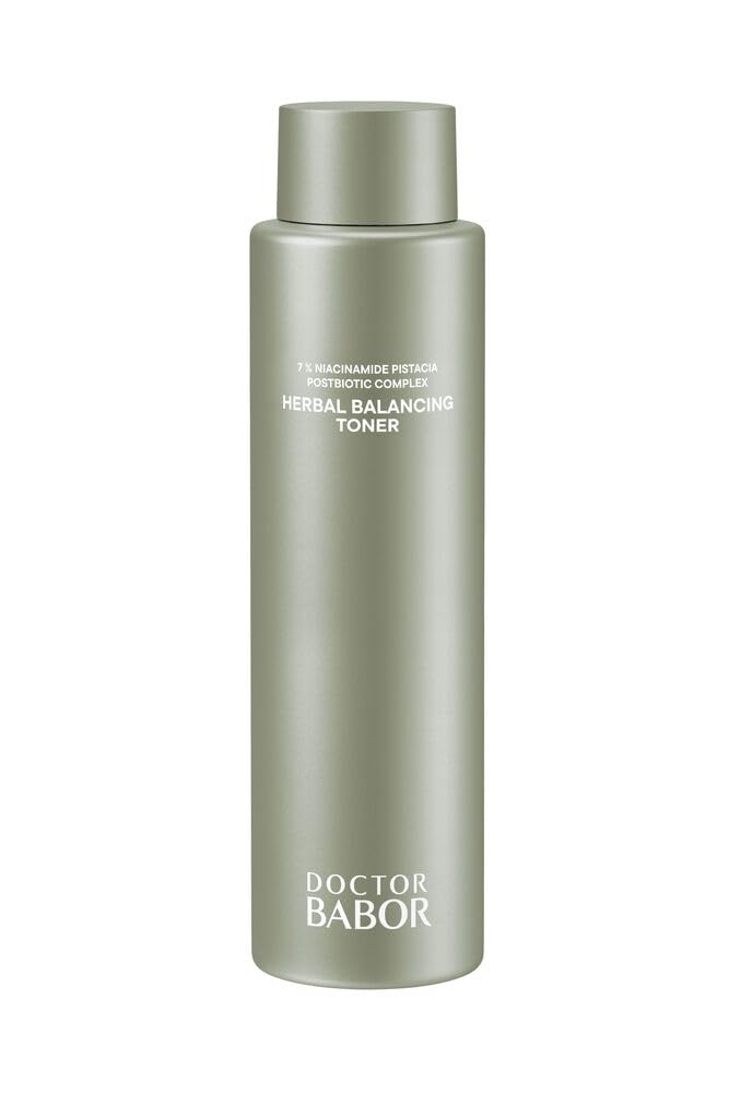 DOCTOR BABOR Microbiomic Herbal Balancing Toner (200 ml) – veganes Gesichtswasser auf Basis pflanzlicher Extrakte mit 4% Niacinamid – verkleinert Poren und mattiert