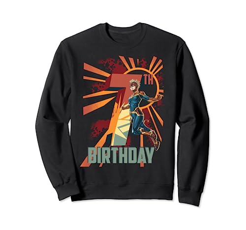 Sweat Captain Marvel 7 ans vêtement anniversaire enfant en coton
