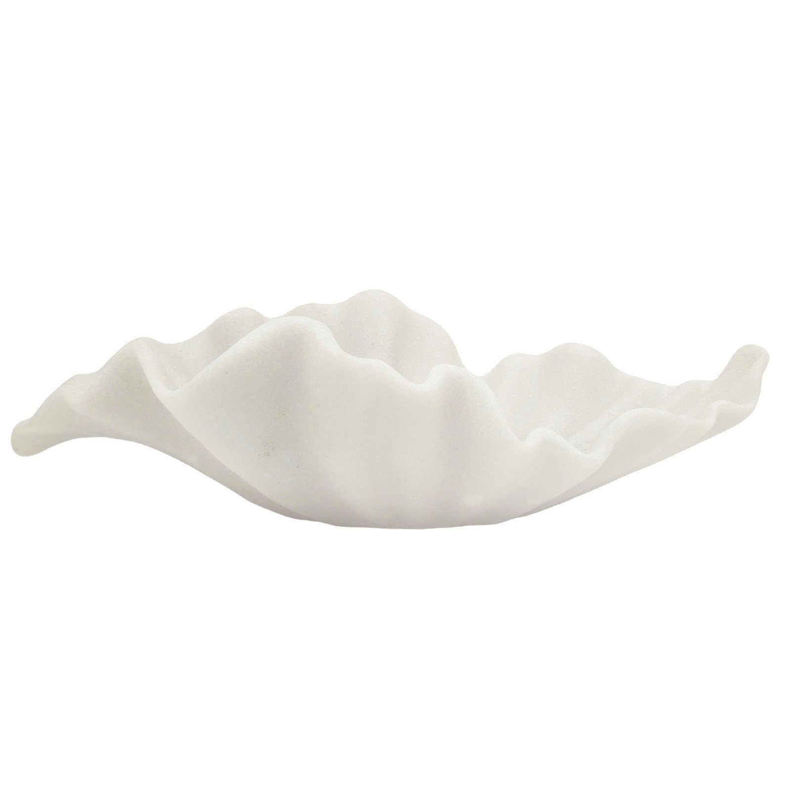 Photo 1 of CSjihua Off White Large Decorative Bowl - 16” Fruit/Key/Purse Bowl for Home Decor - Coffee Table & Entryway Table Decor - Scalloped Ruffle Bowls - Unique Centerpiece Bowls(Big)