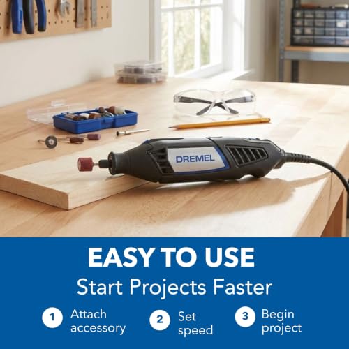 Image of Dremel 4000-2 /32 Rotary Tool Kit - Engraver, Polisher, and Sander - Ideal for Cutting, Detail Sanding, Engraving, Wood Carving, and Polishing - 2 Attachments & 32 Accessories