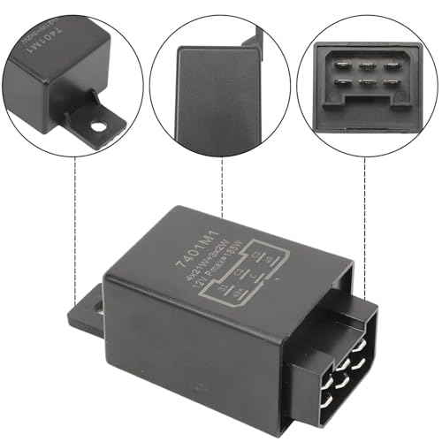 Dixhills Dixhills 12V 21W Blinkgeber Relais, 6-poliges Blinkrelais Flachsteckeranschlüsse für Traktor, Pkws, Lkws & Baumaschinen,Schlepper, Oldtimer - Produktansicht 3 | Relais