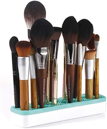 Oceanton Silicone Makeup Brush Holder Cosmetic Display Organizer, Portable Multifunctional Beauty Tools Organizer and Cosmetic Storage, Sew Organizer (Blue)