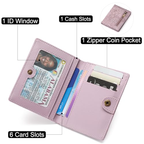 Image of FALAN MULE Small Wallets Woman Slim RFID Blocking Mini Credit Card Holder