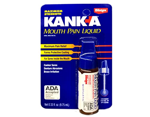 Blistex Kanka Mouth Pain Liquid, Maximum Strength, with Convenient Control Tip Applicator, 0.33 fl oz (Pack of 6)