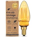 greenandco – greenandco E14 LED Vintage Glühbirne C35 gold 2W 65lm 1800K