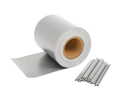 EFFE Tiras de PVC de proteção visual com 20 clipes | barreira para cercas, cor branca