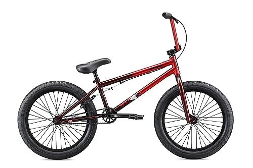 Mongoose Legion L80 Freestyle BMX Bike for Advanced-Level Riders, Adult Men Women, 4130 Chromoly Frame, and 20-Inch Wheels, Red