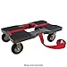 SNAP-LOC, All Terrain 4 Wheel Heavy Duty Dolly Cart, 6 Inch Casters, E Strap Attachment Included, 1,500 lb Capacity, Made in USA, Black