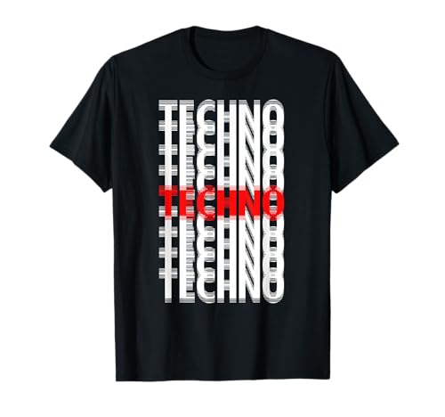 Techno Retro Funny Party Rave Festival DJ Gift T-shirt de música Berlin, Preto, S