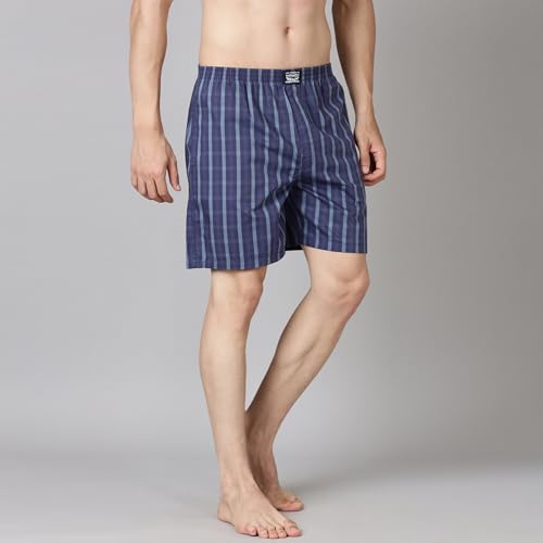 Image of Levi's 024 Boxer Shorts for Men | 100% Poplin Cotton | Checked Men's Boxers | Durable & Breathable | Smooth Hand-Feel | Inner Elastic Waistband | Functional Fly | Relaxed Leg Opening | Pack of 1
