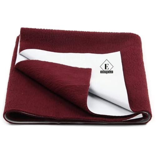 Image of Crib Mattress Protector Dry Sheet, Waterproof Bed Protector Sheets, Reusable Rubber Sheets for Children, Adults & Pet, Leak Proof Mats for Home, Outdoor & Travel (Small 20 inchx30 inch) (Maroon)