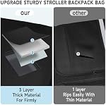 Sac de voyage Poussette(taille:13.8''×8.7''χ20.5''), Sac à dos Pousset Compatible avec Gb Pockit/Pockit+ All City/Air All Terrain/Cybex Libelle 2 Poussette et accessoires (Pâte seulement)