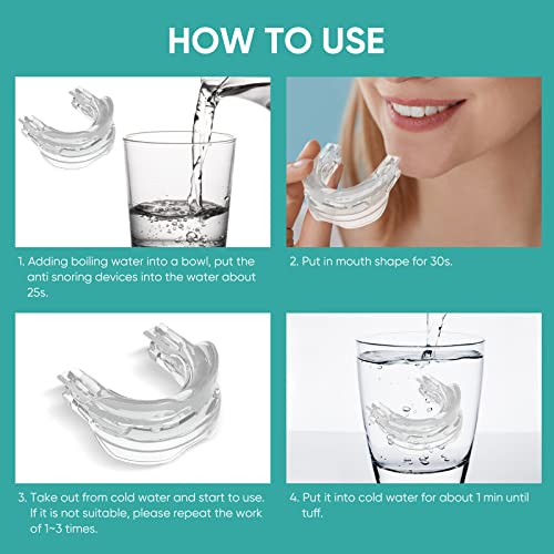 Anti Snoring Device Mouthpiece, Professional Anti-Snoring Mouth Guard, Comfortabl&Adjustable Snore Mouthpiece For Reducing Snoring, Snoring Solution For Men/Women #TOP4