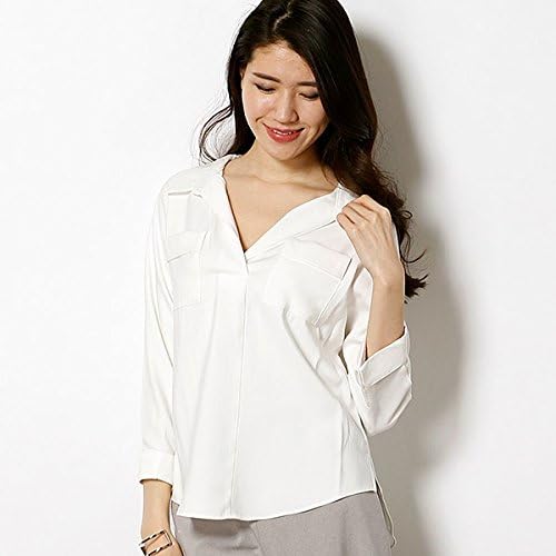Amazon セシルマクビー Cecil Mcbee ブラウス 01ホワイト M シャツ ブラウス 通販