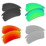 [EZReplace] 交換用 レンズ Oakley Flak 2.0 Asian Fit OO9271 サングラス（偏光レンズ）- 適合Oakley Flak 2.0 Asian Fitフレーム（カーボンブラック+スプリンググリーン+ファイアレッド+メタルシルバー）