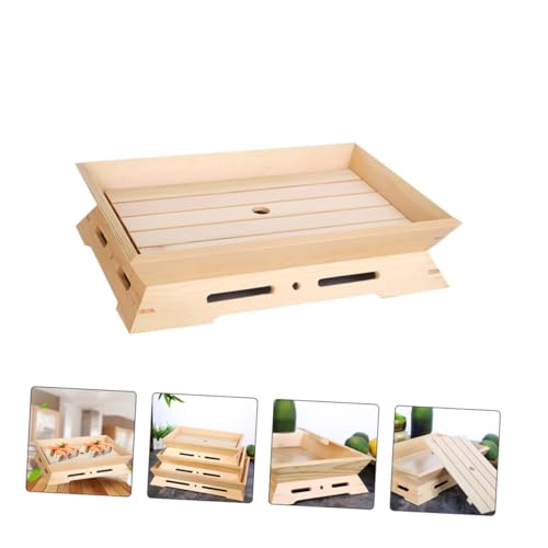 Plato Sushi de Madera Estilo Japonés 12 pulgadas miniatura 4