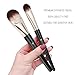 KINGMAS 2Pcs Flat Foundation Brush, Korean Makeup Brush, Tongue-Shape Concealer Contour Brush for Liquid Cream Blending