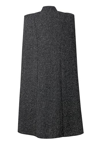 CHIC STAR Womens Tweed Cape Duster Coat2