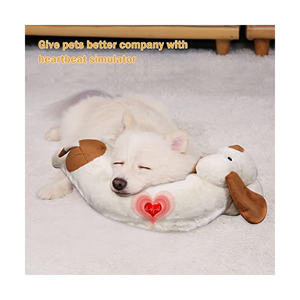 WEOK-Puppy-Heartbeat-Toy-Dog-Heartbeat-Toy-for-Separation-Anxiety-Relief-Puppy-Toy-with-Heartbeat-Stuffed-Animal-Anxiety-Calming-Behavioral-Aid-Plush-Toy-for-Dogs-Cats-Pets Behavioral Training Aid Toy