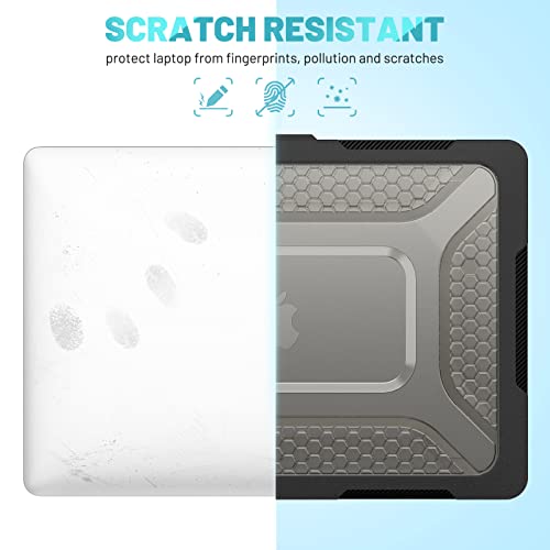 Image of Soonjet for MacBook Air 13 Inch Case, Black Bumper, M5-M2, 2026-2022
