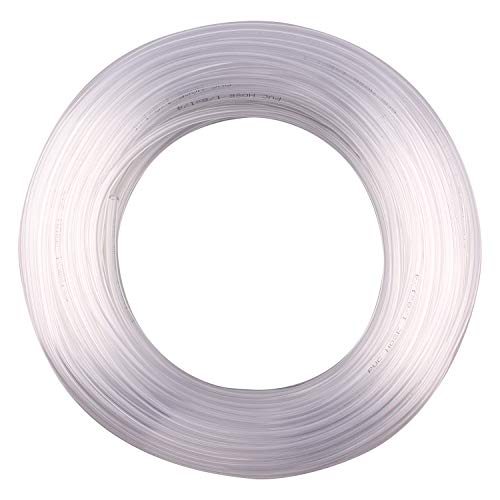 DERNORD PVC Tubing 1/8"ID X 1/4"OD Flexible Clear Vinyl Hose 100 Feet for Food Grade