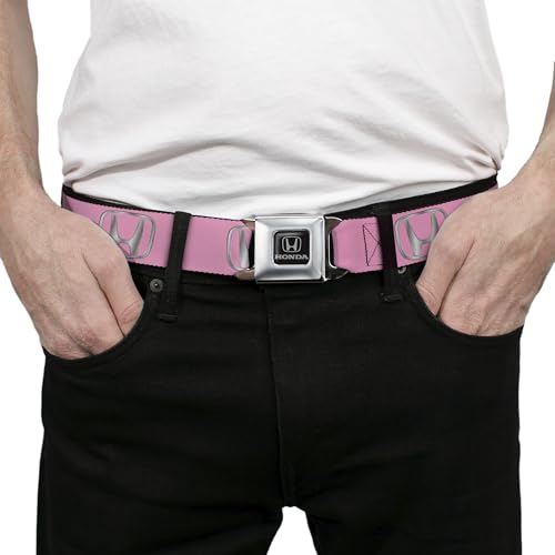 Image of Buckle-Down Seatbelt Belt - Honda Logo Black /White - 1.0 inch Wide - 20-36 Inches in Length