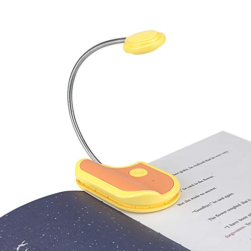 Image of Amber Reading Light Rechargeable, Book Light Kids for Reading in Bed, Clip On Reading Book Light, 2 Lighting Modes, Blue Light Blocking for Eye-Care, Small Bookmark Light for Bookworm-Yellow