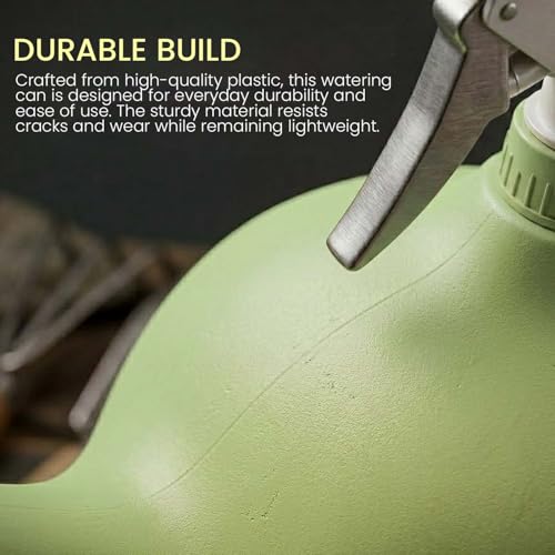 Image of Amazon Brand - Umi Elephant Shape 2-in-1 Plant Watering Can with Spray Bottle 1.5L | Plastic Garden Watering Pot with Long Spout & Handle | Indoor Plants, Balcony Gardening Water Sprayer (Multicolor)