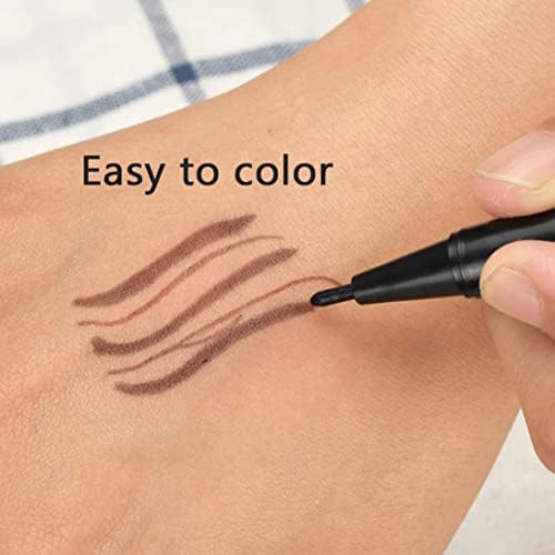 Tattoo Marker Pen, 3PCS Waterproof Skin Marking Pencil - Fine Point Double Head for Body Art, Easy Color/ 5.39 Inch(Black)