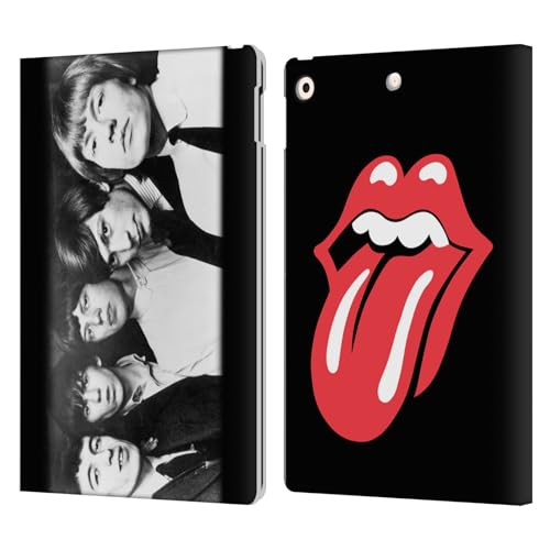Étui portefeuille iPad 10.2 The Rolling Stones en cuir avec support vidéo et fentes cartes