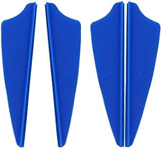 DUERDU 100 unids 2 "Escudo plástico Rosa/púrpura/Amarillo/Rojo/Azul/Negro/Flecha TPU Fletching Vane de for la Caza // 214 (Color : Blue)