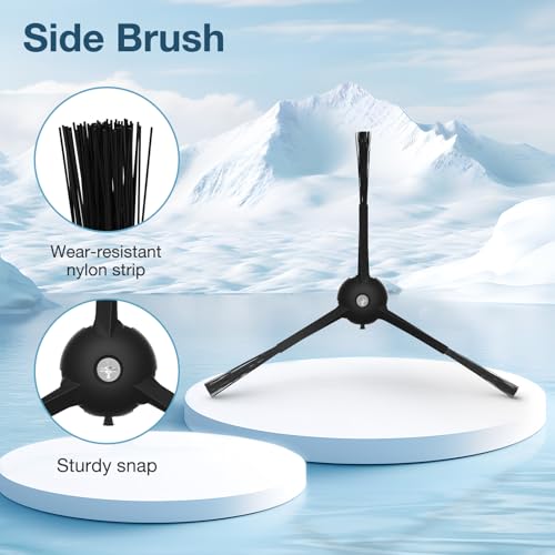 X8 Pro Parts Compatible with Eufy X8 Pro Robot Vacuum Cleaner, X8 Pro Accessories, 1*Main Brush 3*Hepa Filters 3*Mop Pads 3*Vacuum Bags 4*Side Brushs, for eufy x8 pro accessories