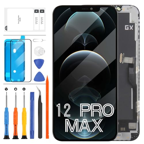 OLED Per iPhone 12 PRO MAX Sostituzione Dello Schermo LCD per IPHONE 12 PRO MAX 6.7 pollice Display LCD Touch Panel Digitizer Matrix Assemblea Vetro Completo con Strumenti Gratuiti