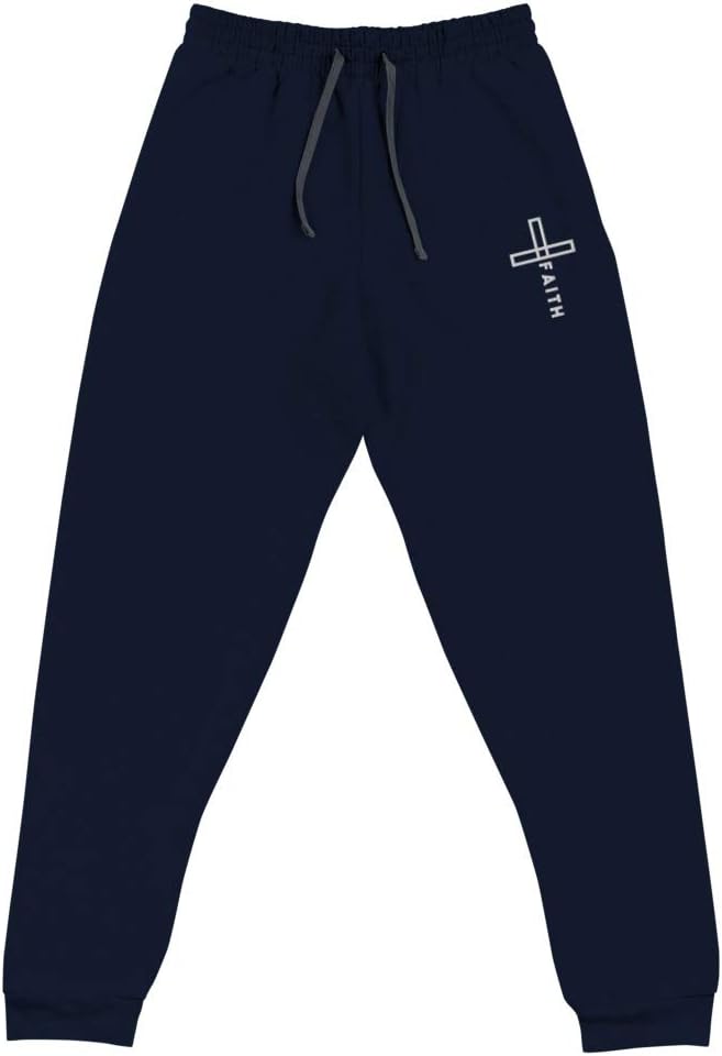 Christian Cross Faith Jogging Pants Embroidered