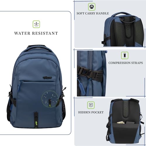Image of F Gear Amalfi 30L Laptop Backpack|3 Spacious Compartments for Easy Organisation|17 inch, USB Charging Port, Sternum, Hip Strap, Luggage Strap|Backpack for College, Office & Travel Use