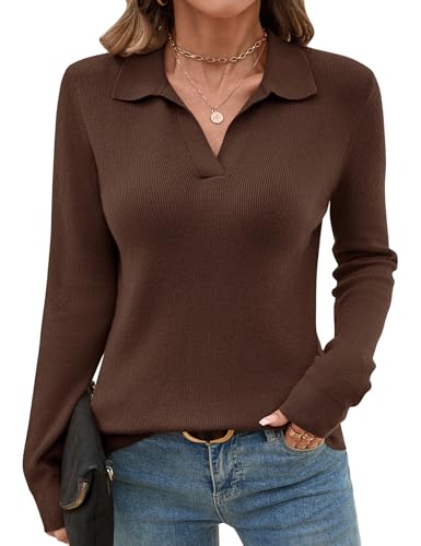 Romanstii Polo Collar Sweaters for Women Trendy...
