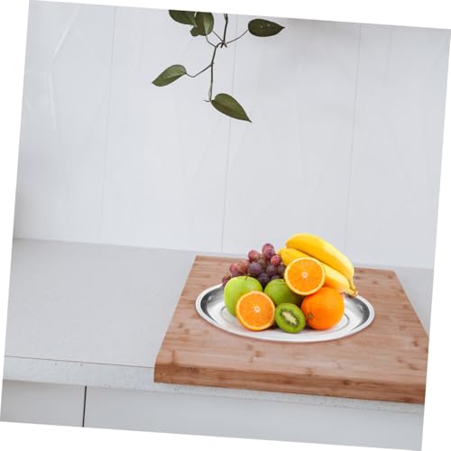 Plateau ovale inox assiette multifonction pour maison 2pcs - 7